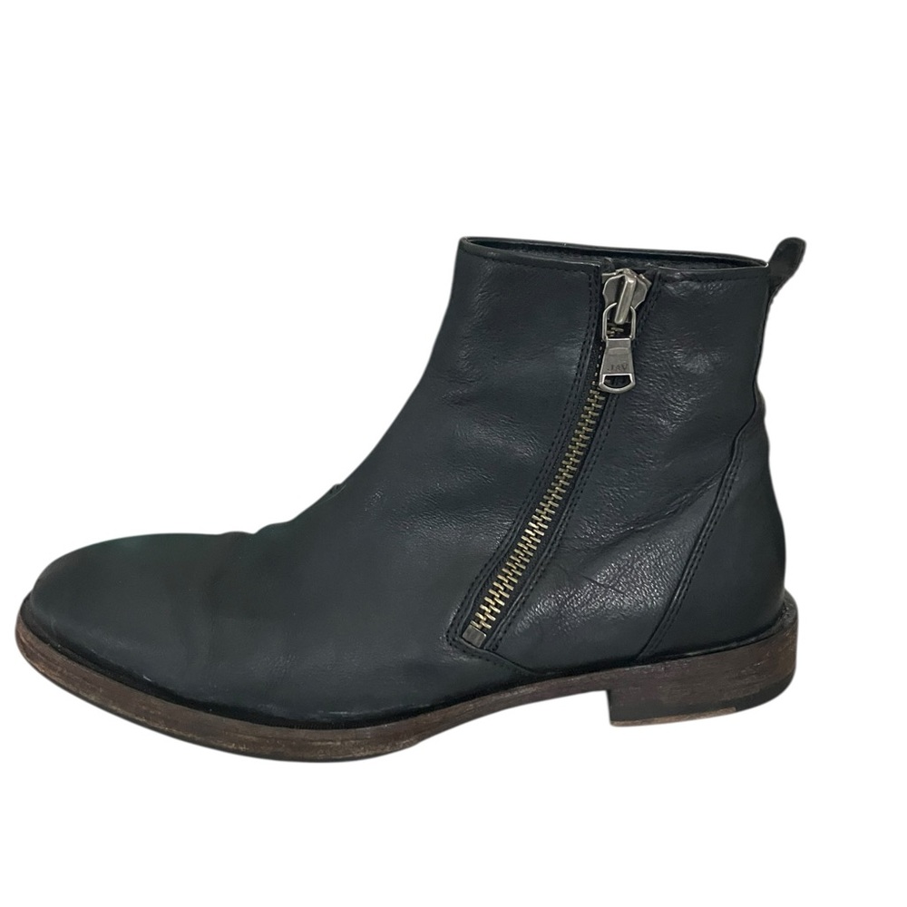 John Varvatos Mitchell Side Zip Leather Boot Black Men’s 8.5 USA